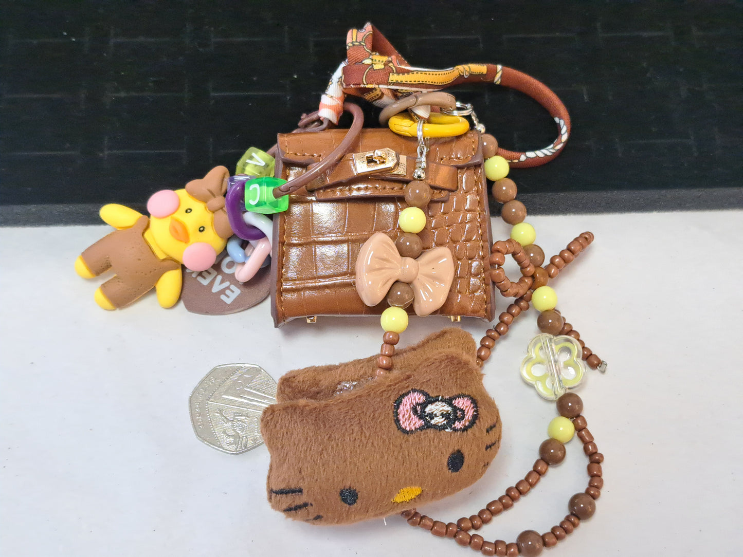 Brown mini handbag