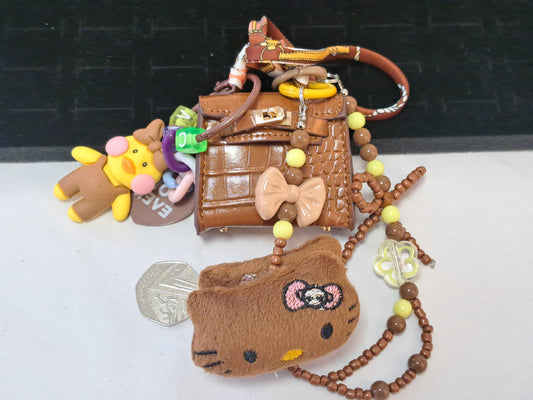 Brown mini handbag