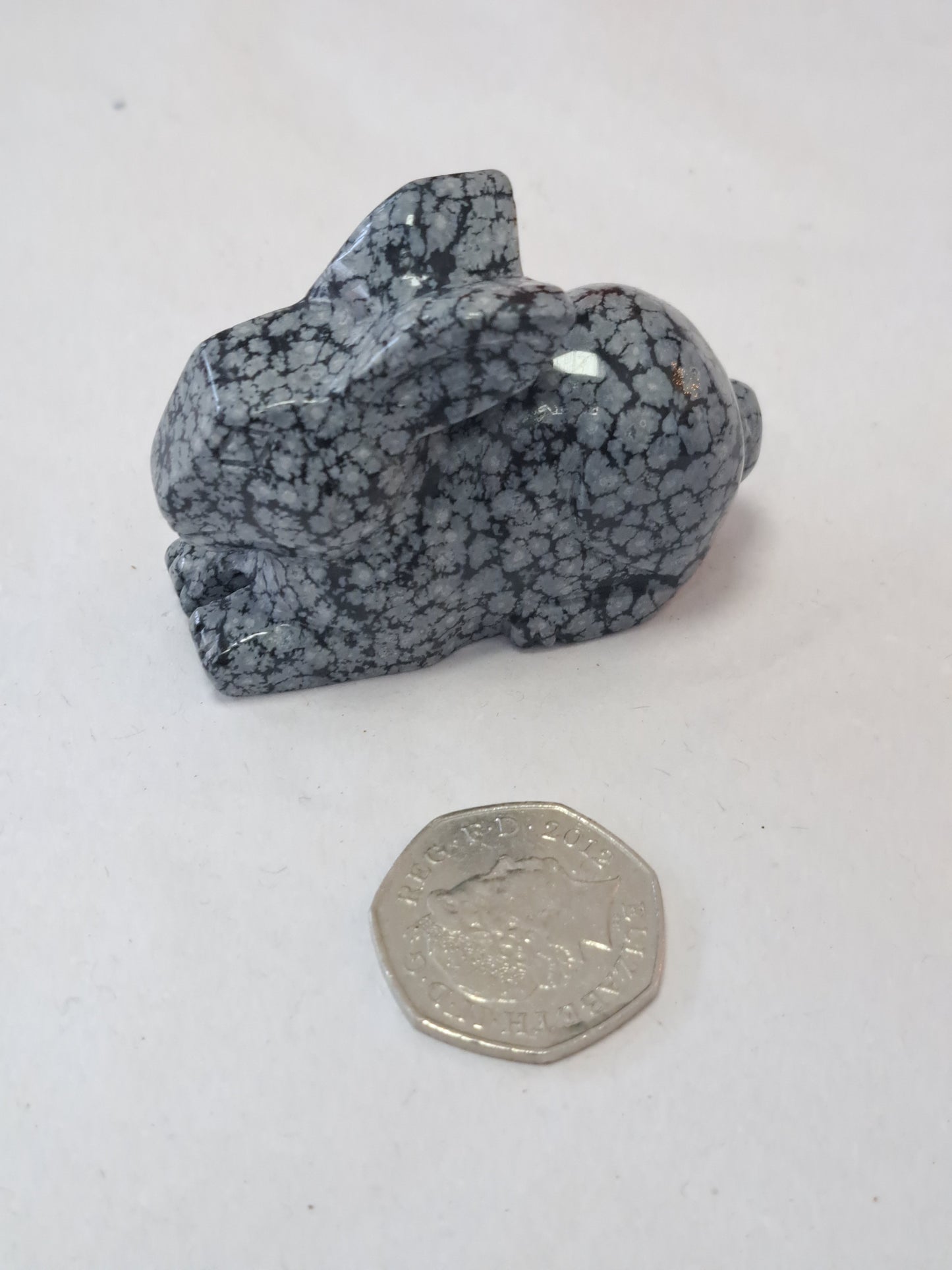Snowflake obsidian bunny