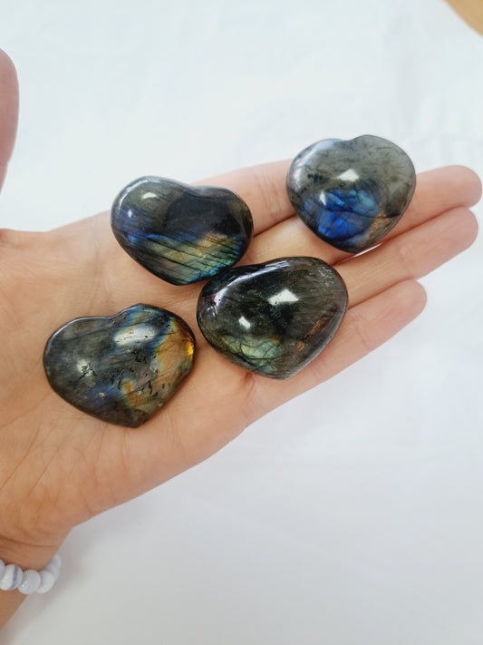 Labradorite heart