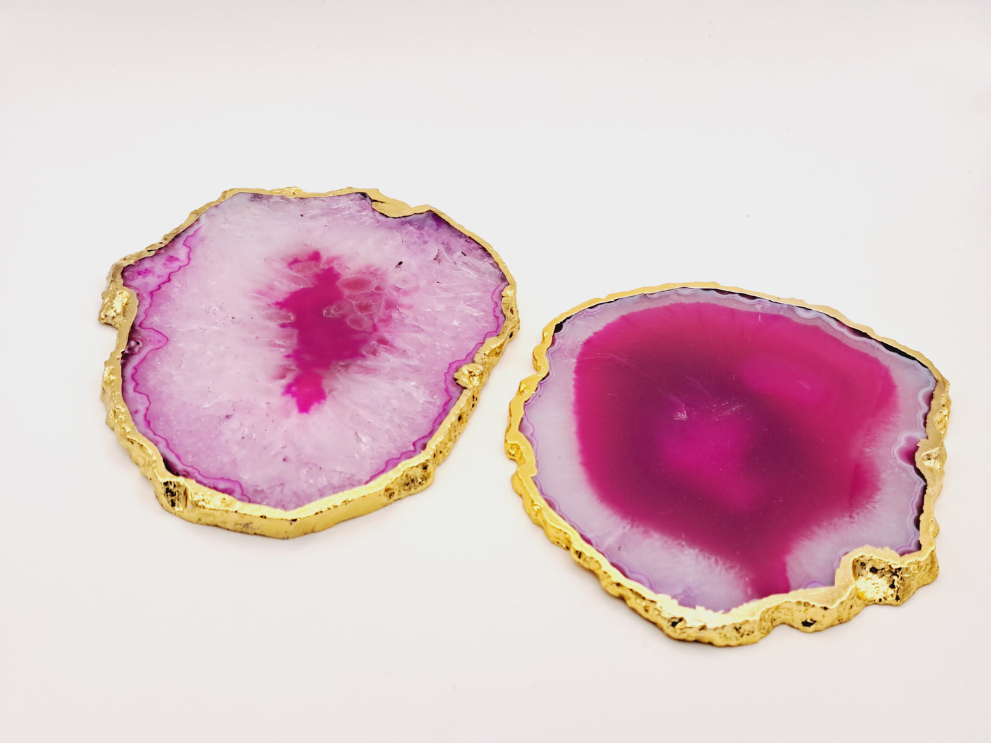 Pink agate coaster
