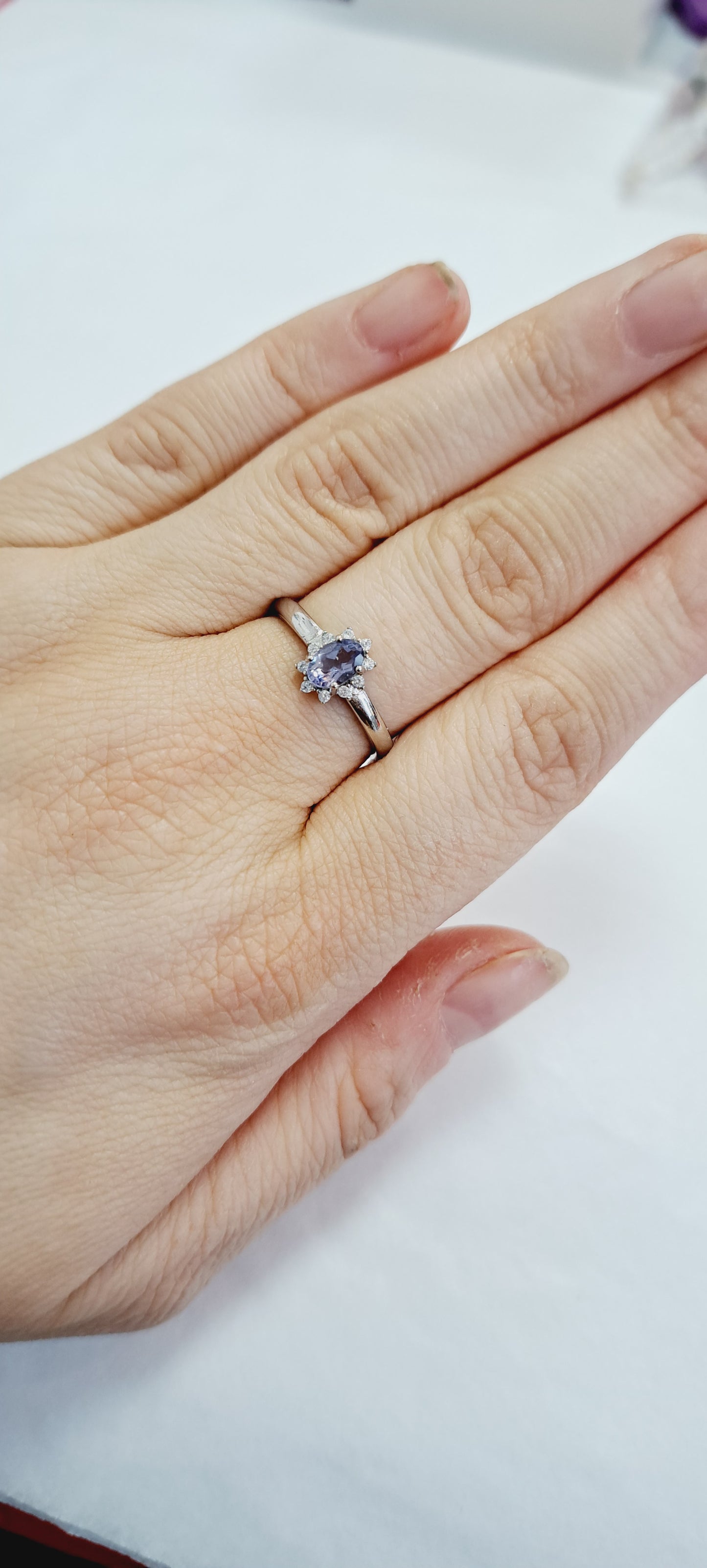 Tanzanite adjustable ring