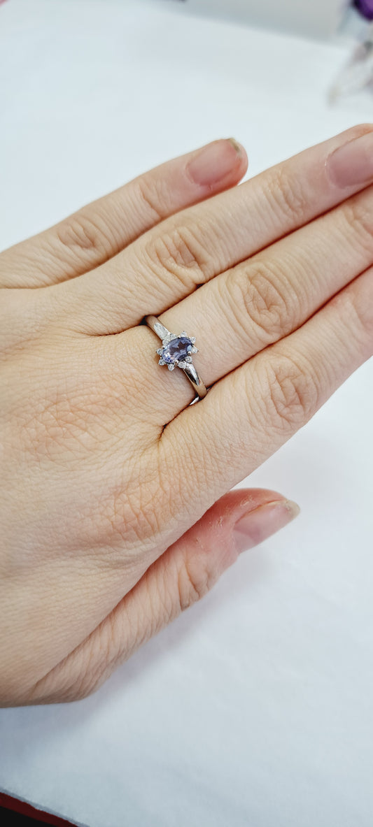 Tanzanite adjustable ring
