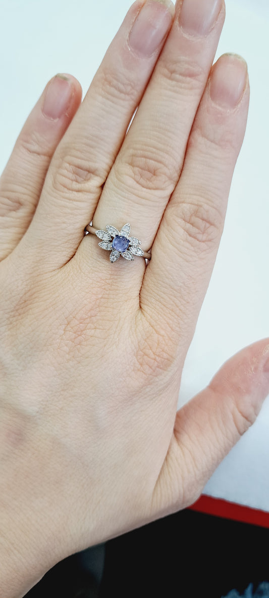 Tanzanite adjustable ring