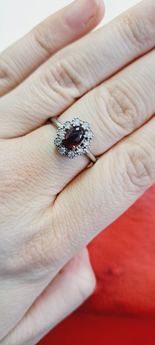 Garnet adjustable ring
