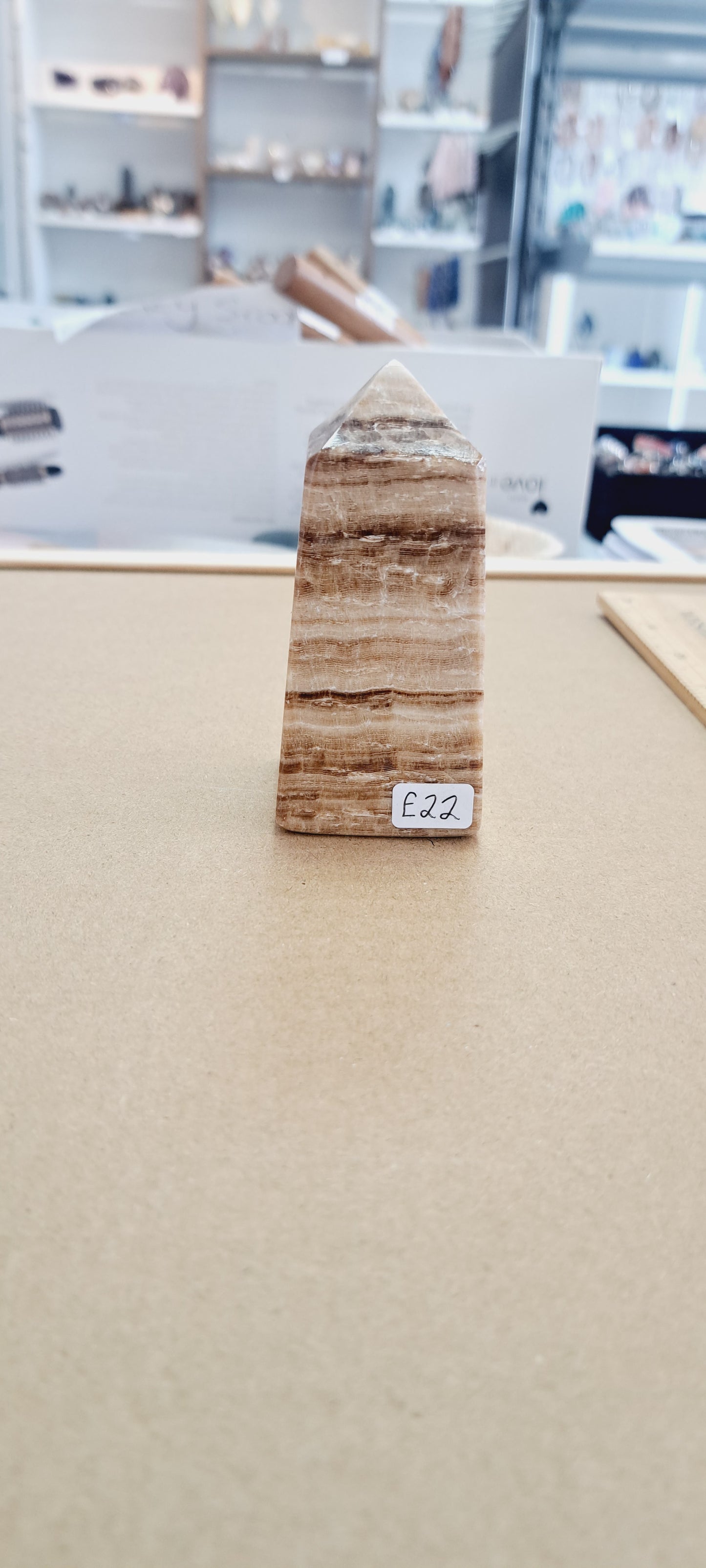 Chunky Chocolate calcite tower