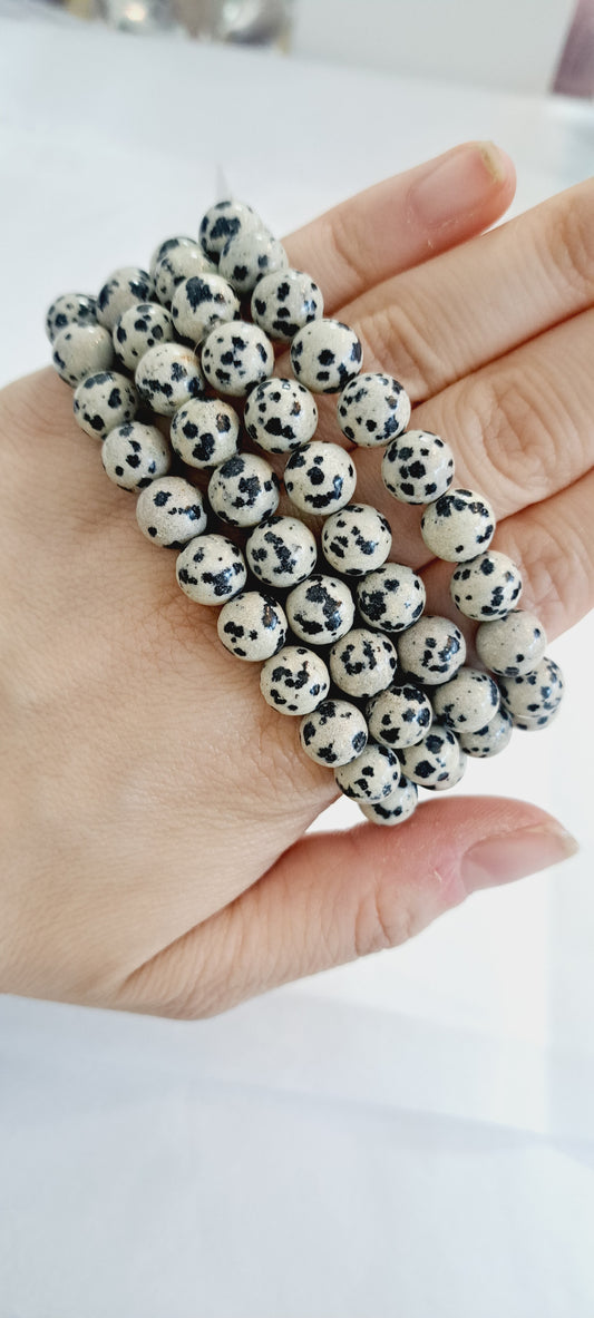 Dalmatian jasper bracelet