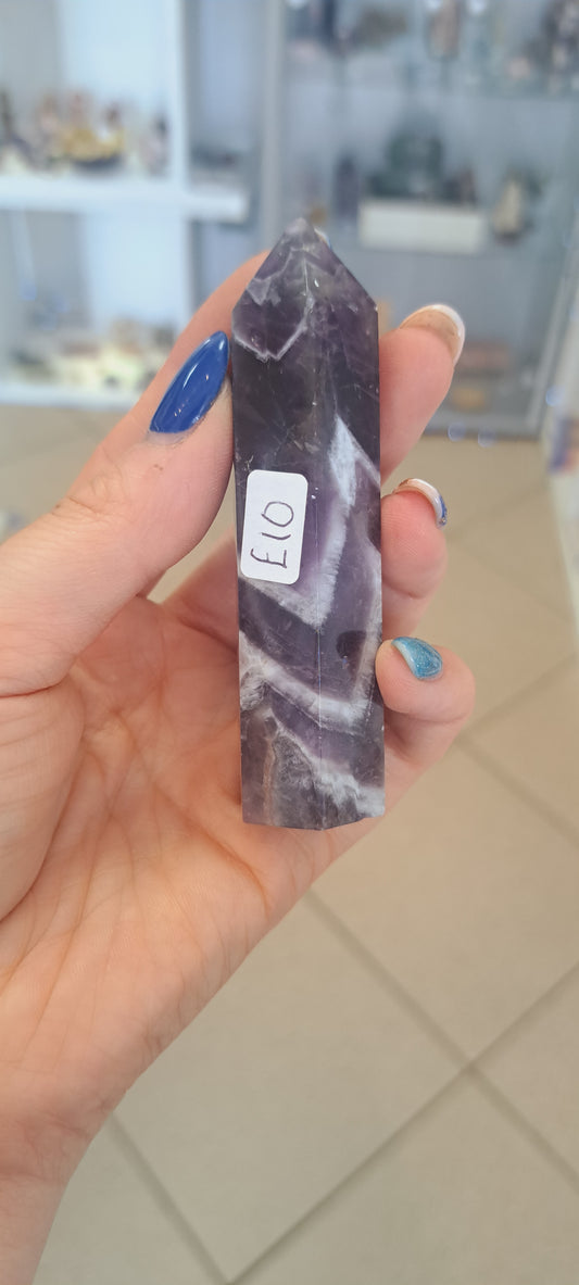 Chevron amethyst tower
