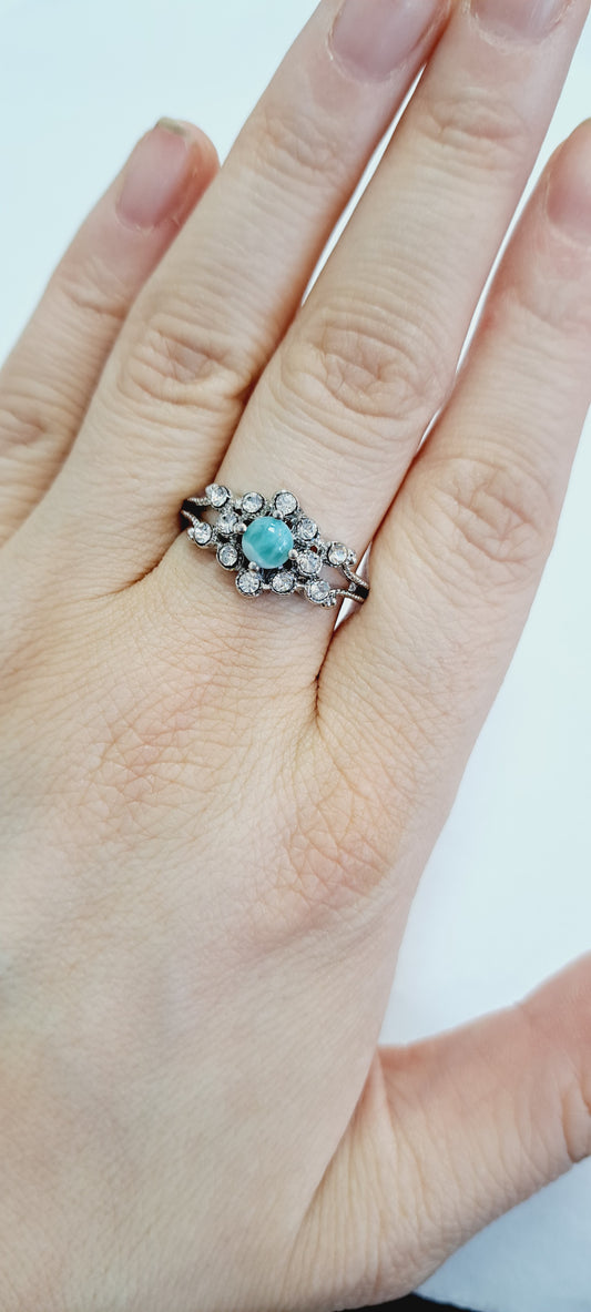 Larimar adjustable ring