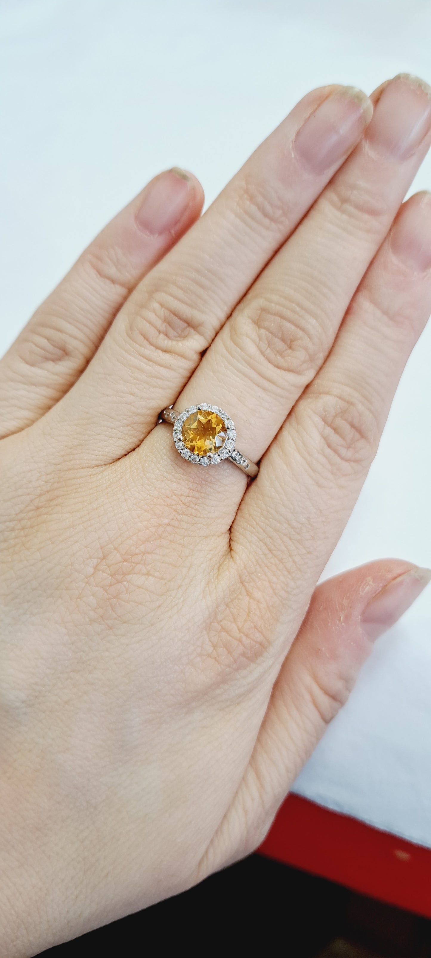 Citrine adjustable ring