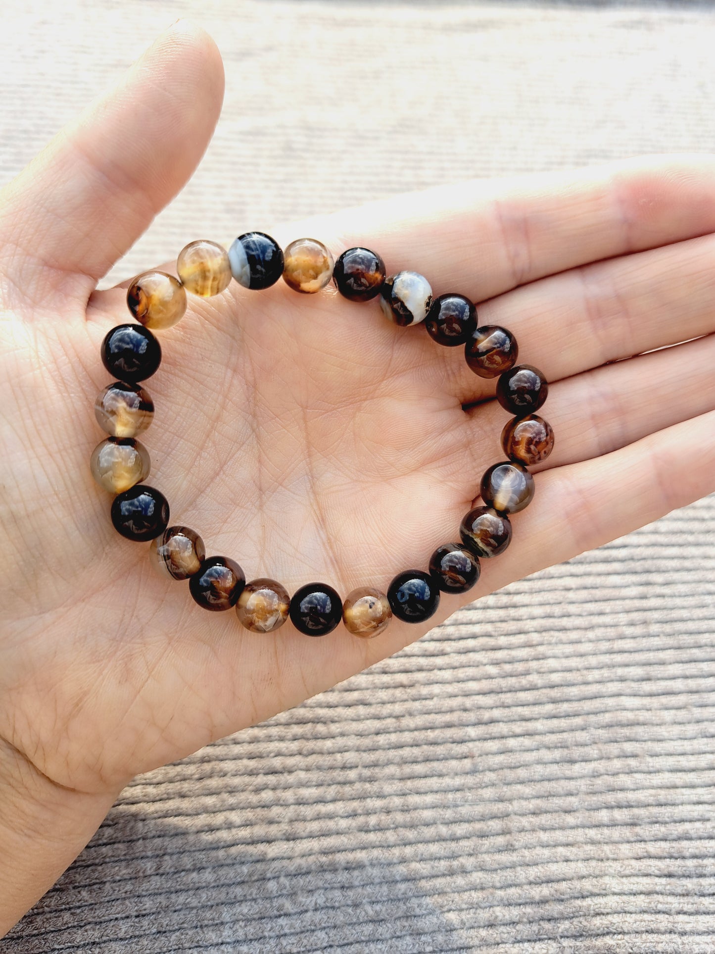 Coffee agate bracelet