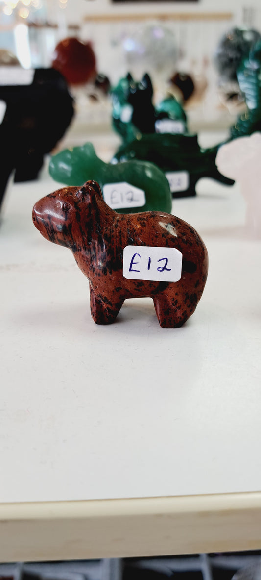 Mahogany obsidian capybara