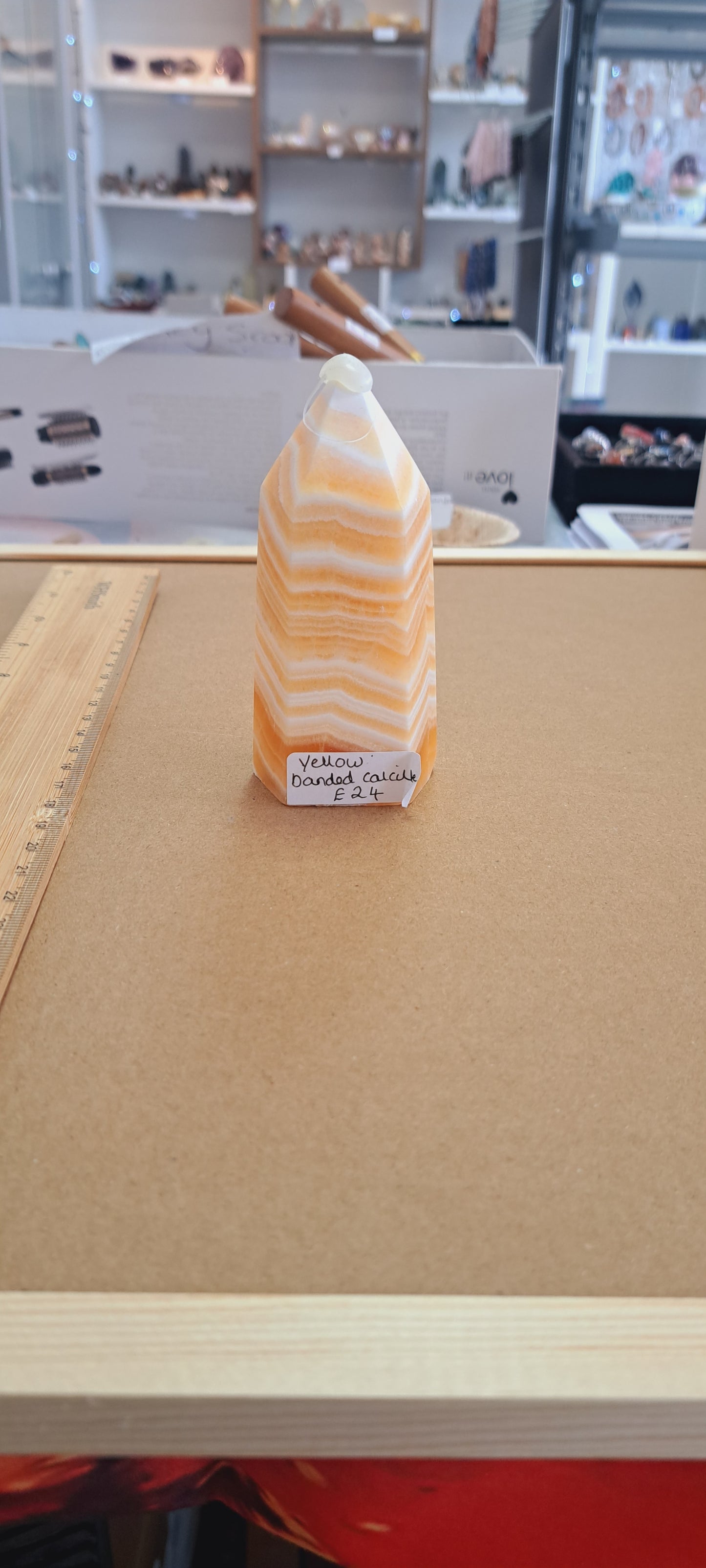 Yellow banded calcite tower