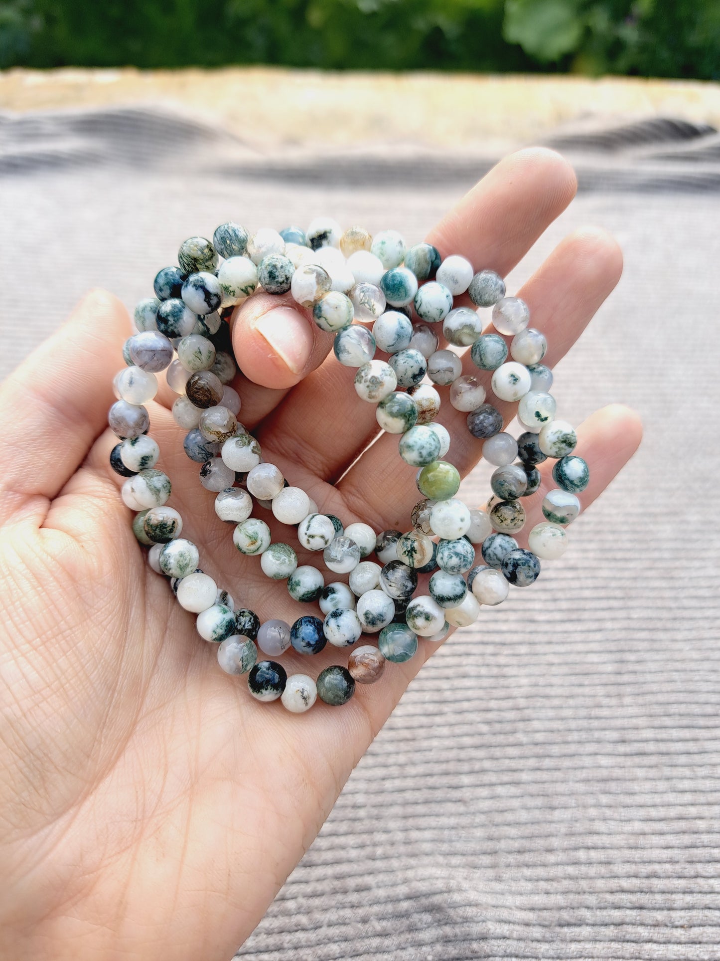 Moss agate bracelet