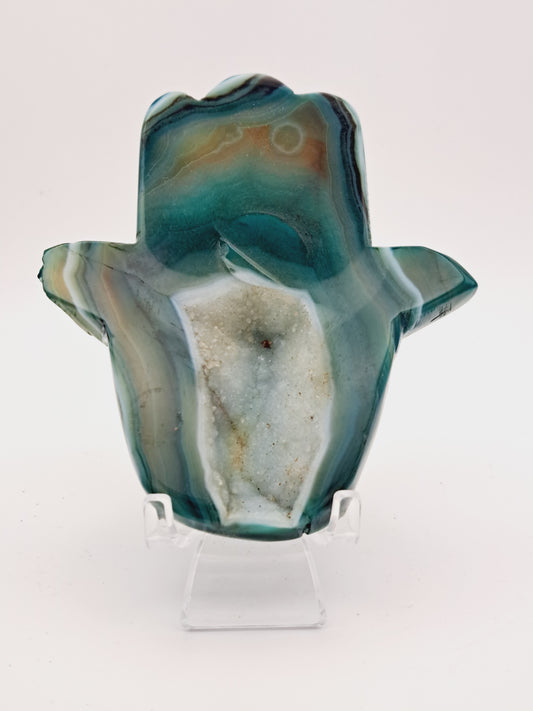 Dyed druzy agate Hanson hand