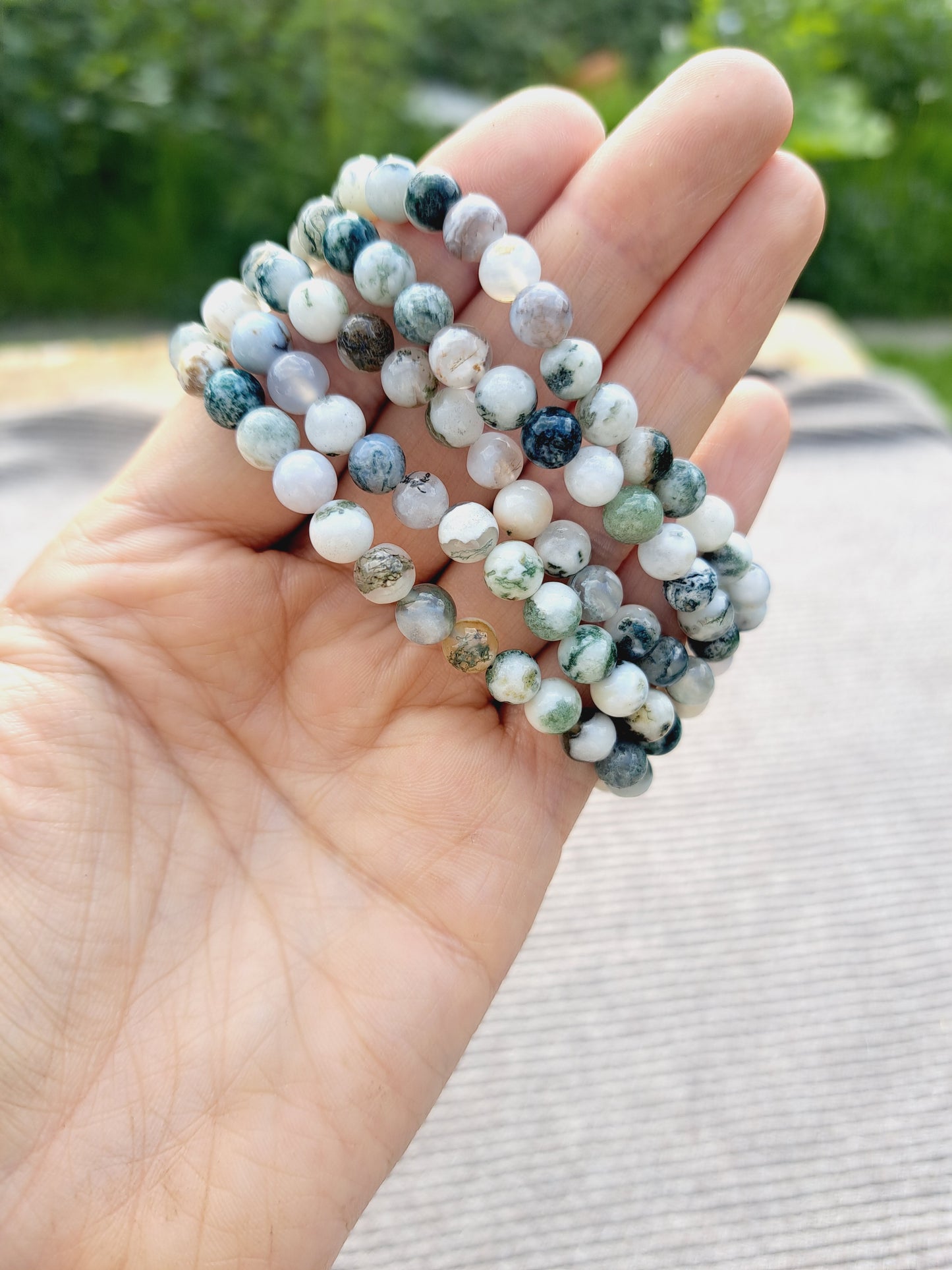 Moss agate bracelet