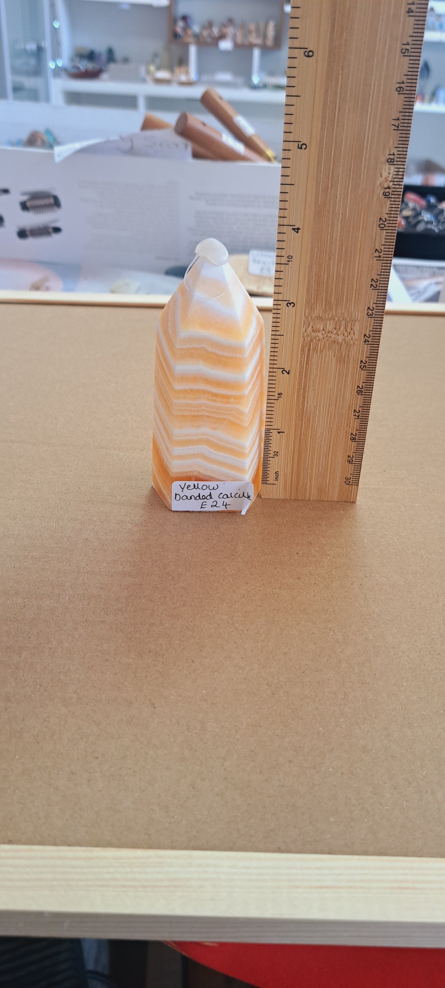 Yellow banded calcite tower