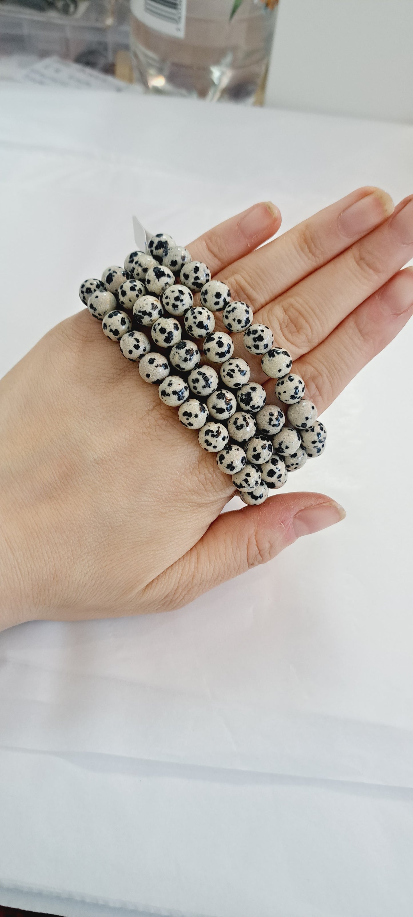 Dalmatian jasper bracelet
