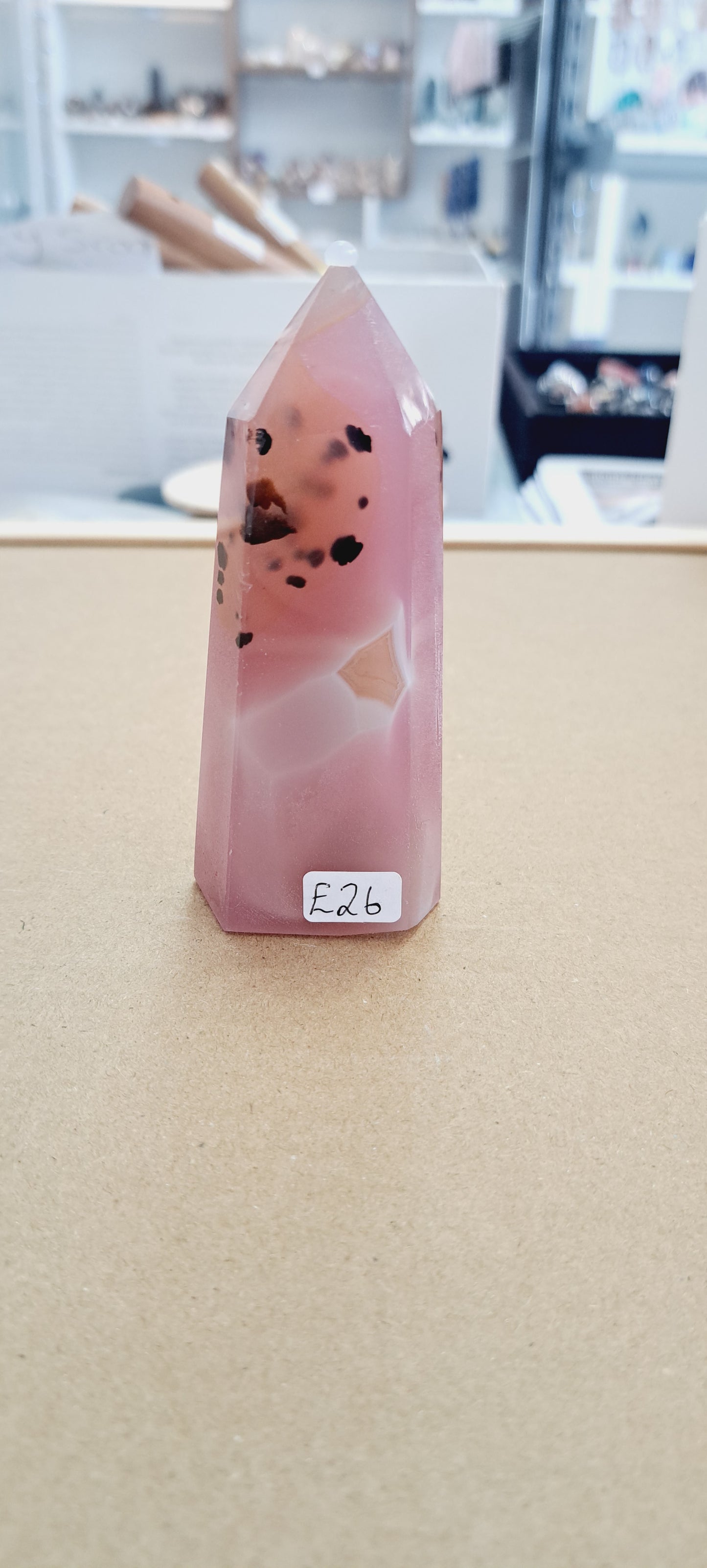 Natural pink Botswana jelly agate