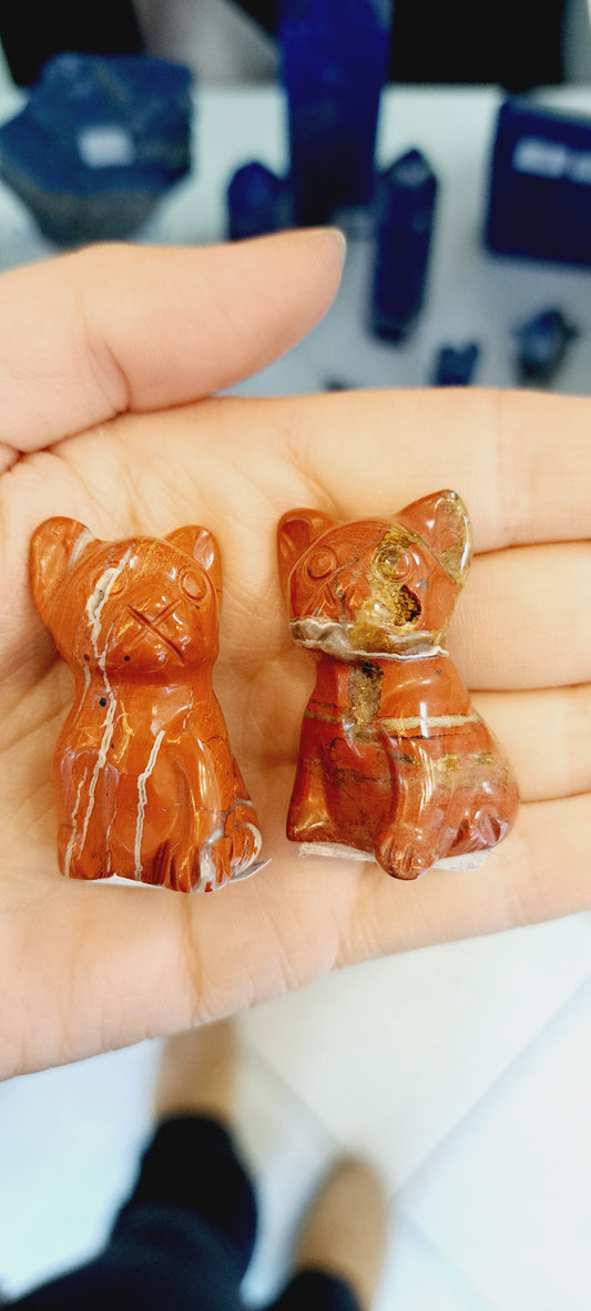 Red jasper French bulldog