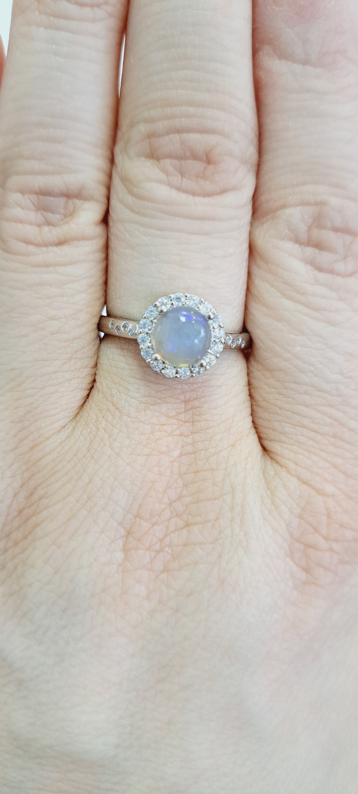 Ethiopian opal adjustable ring