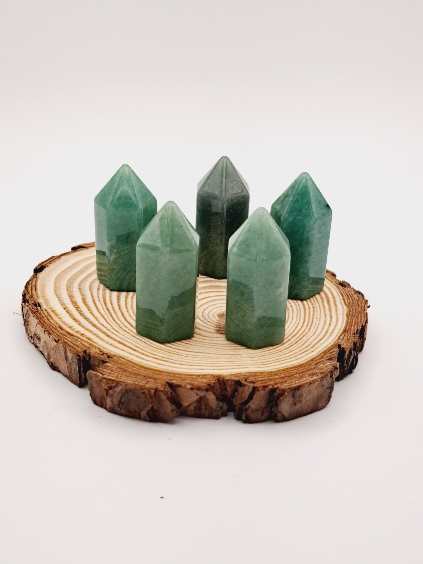 Small green aventurine point