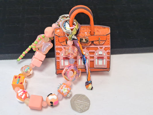 Orange mini handbag