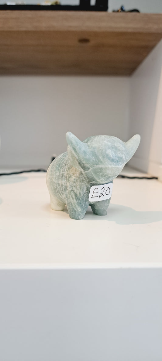 Carrabien calcite highland cow