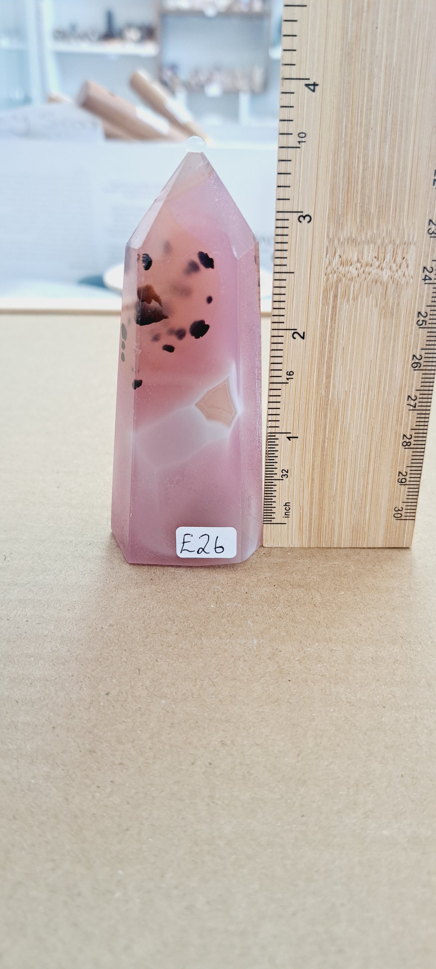 Natural pink Botswana jelly agate