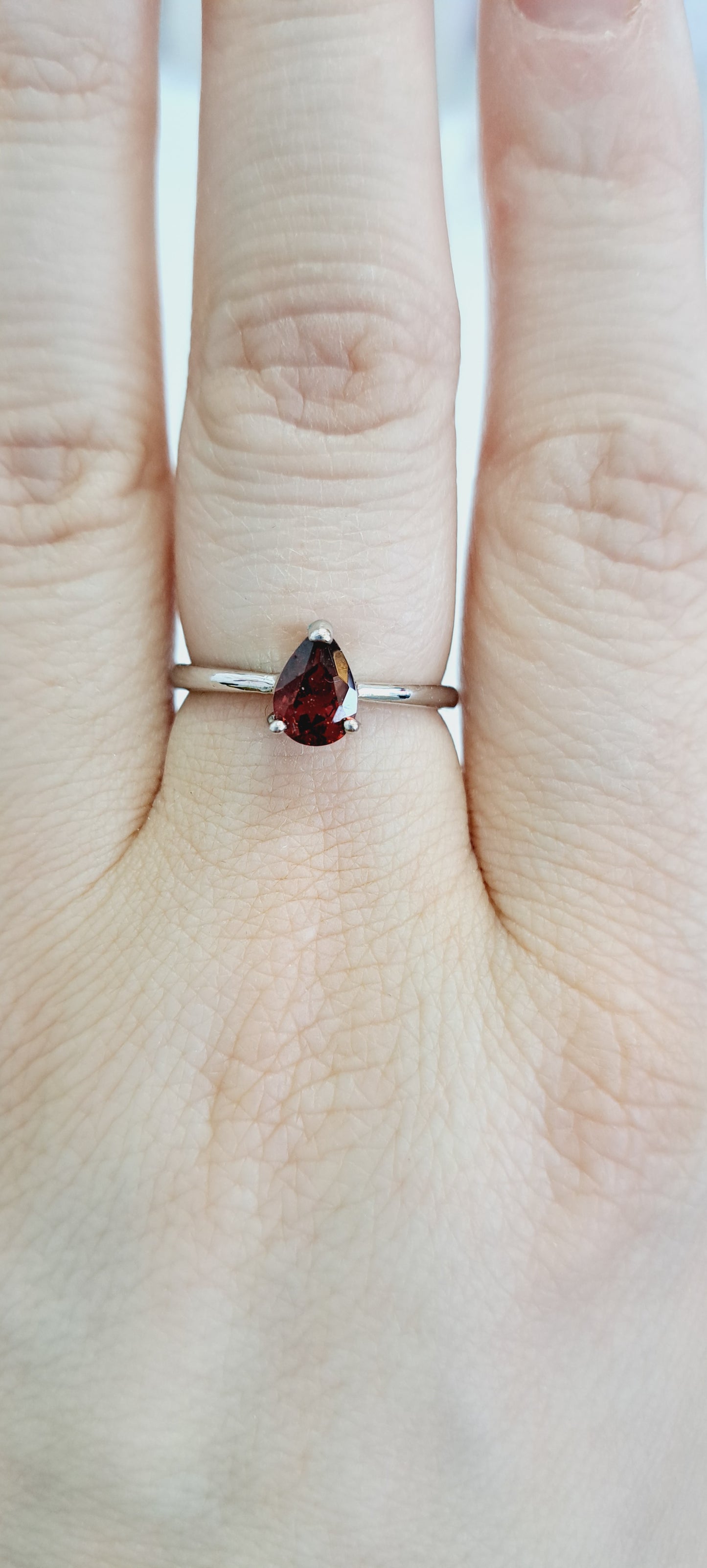 Garnet adjustable ring