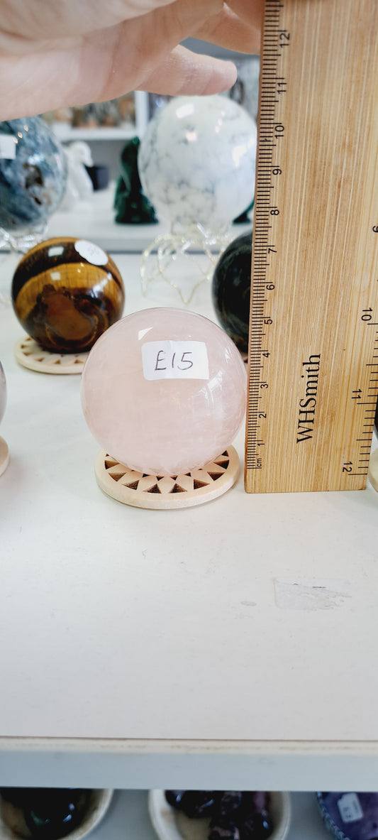 Rose quartz sphere