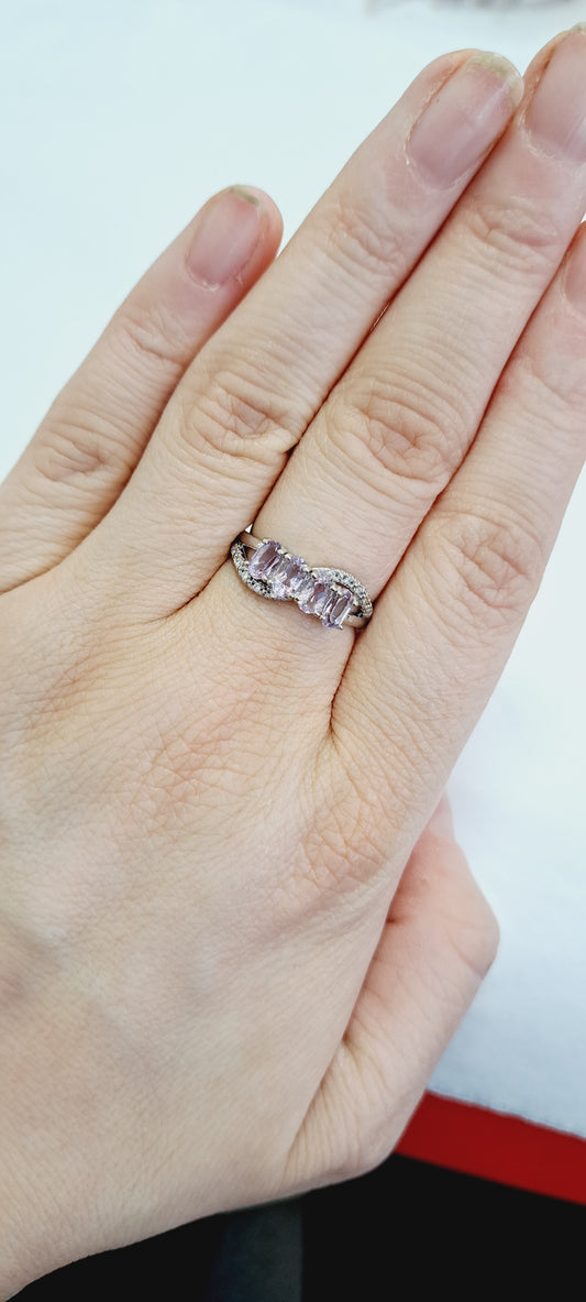 Lilac Topaz adjustable ring