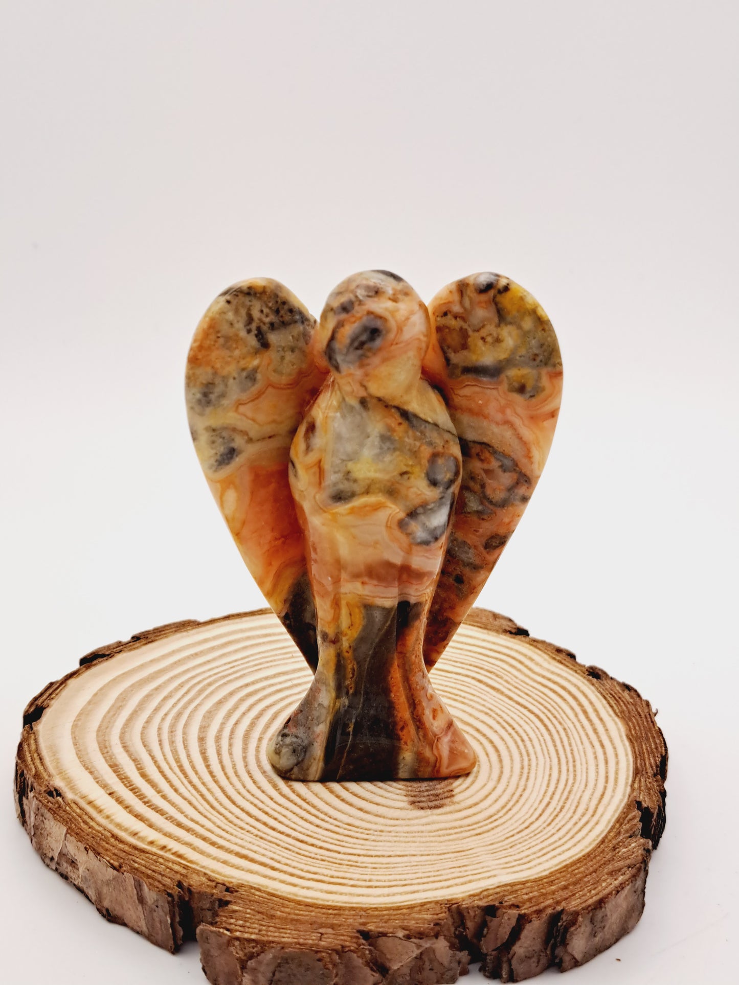 Large crazy lace agate angel