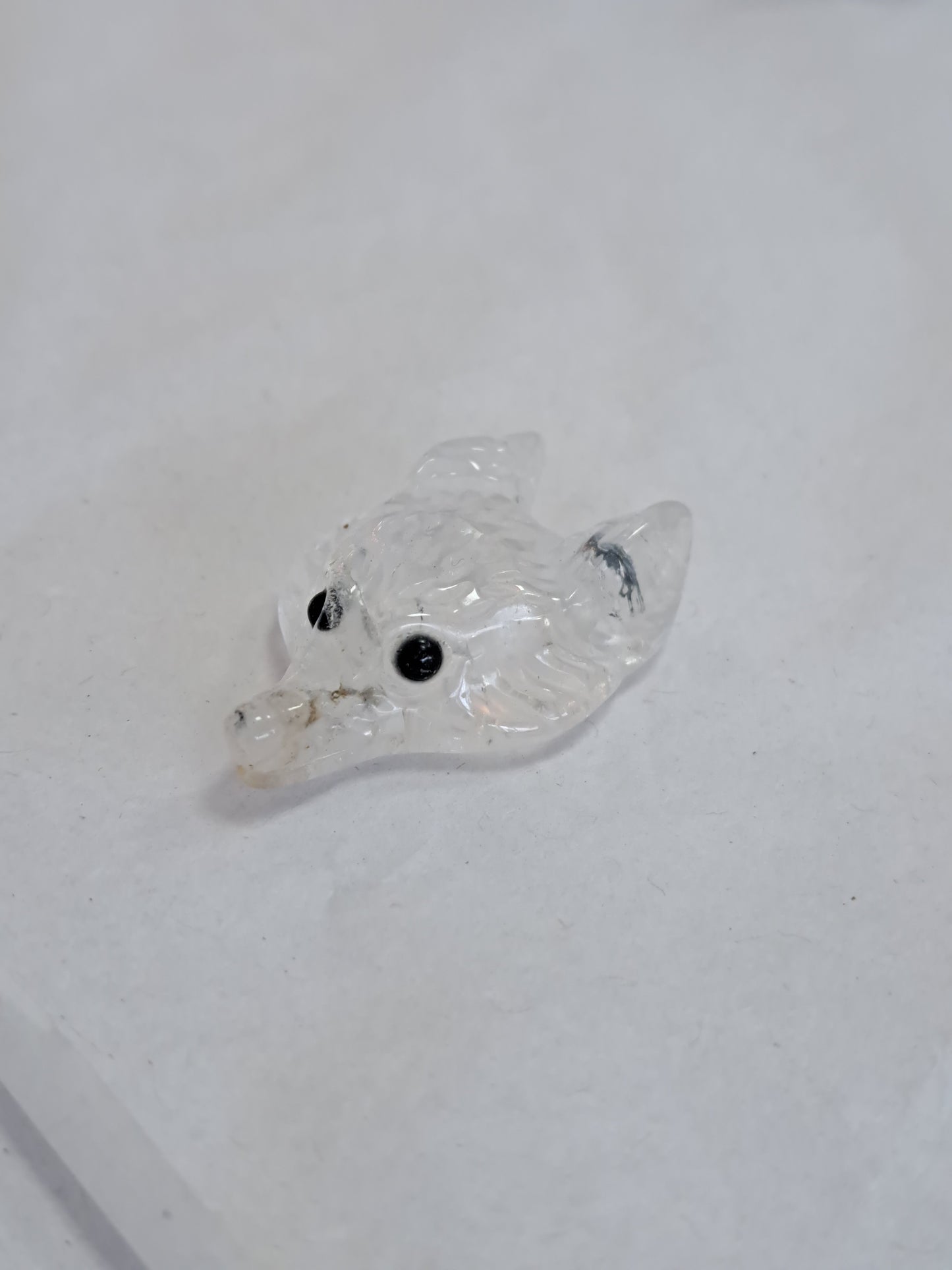Clear quartz fox head