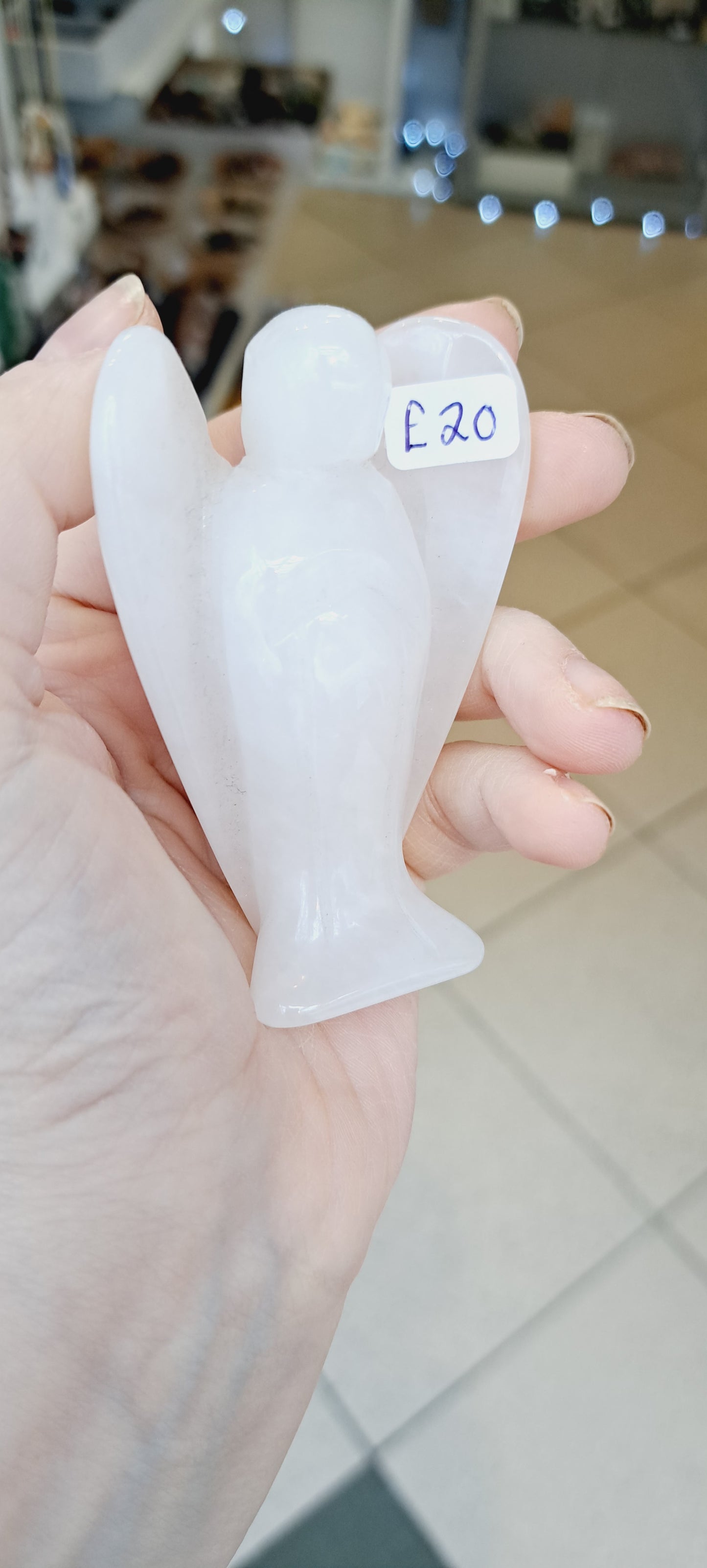 Milky quartz angel