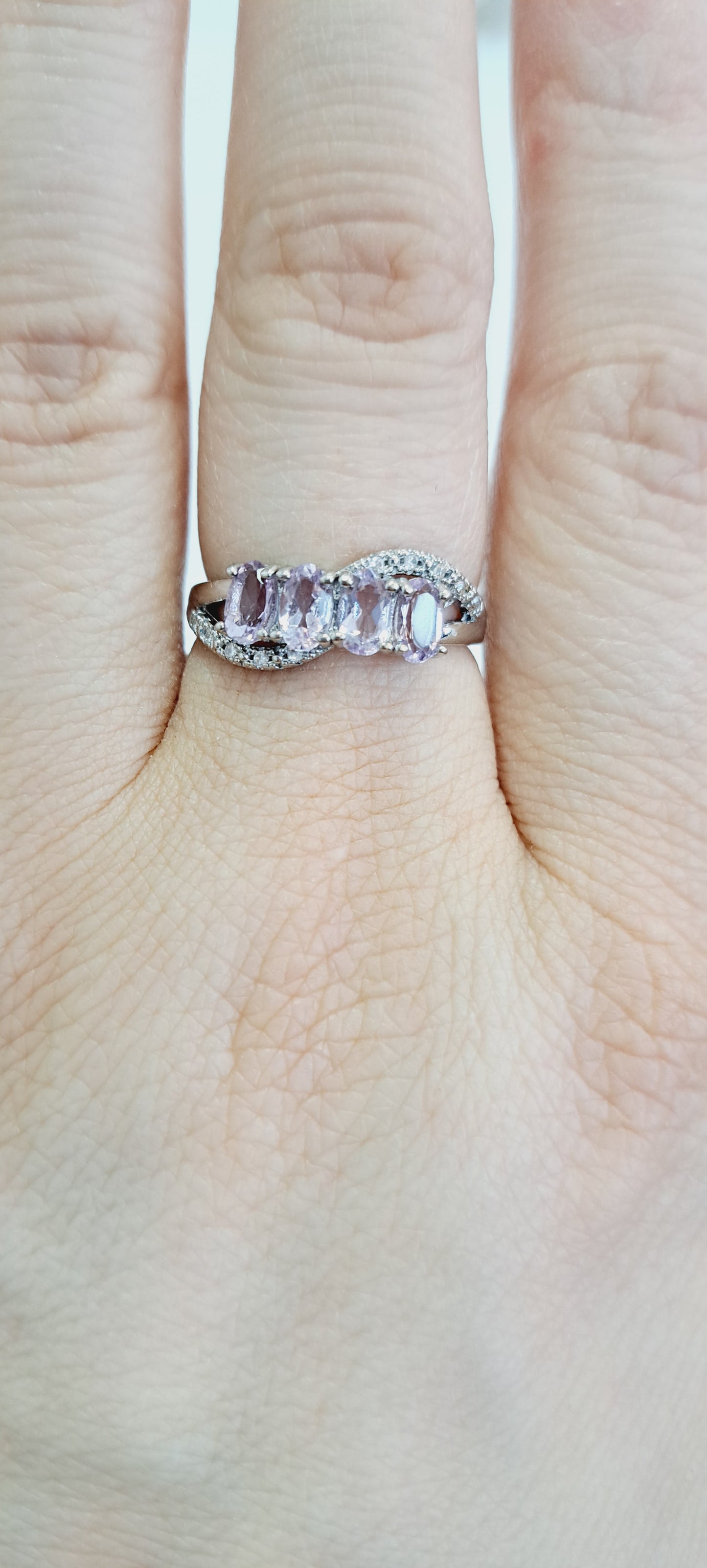 Lilac Topaz adjustable ring