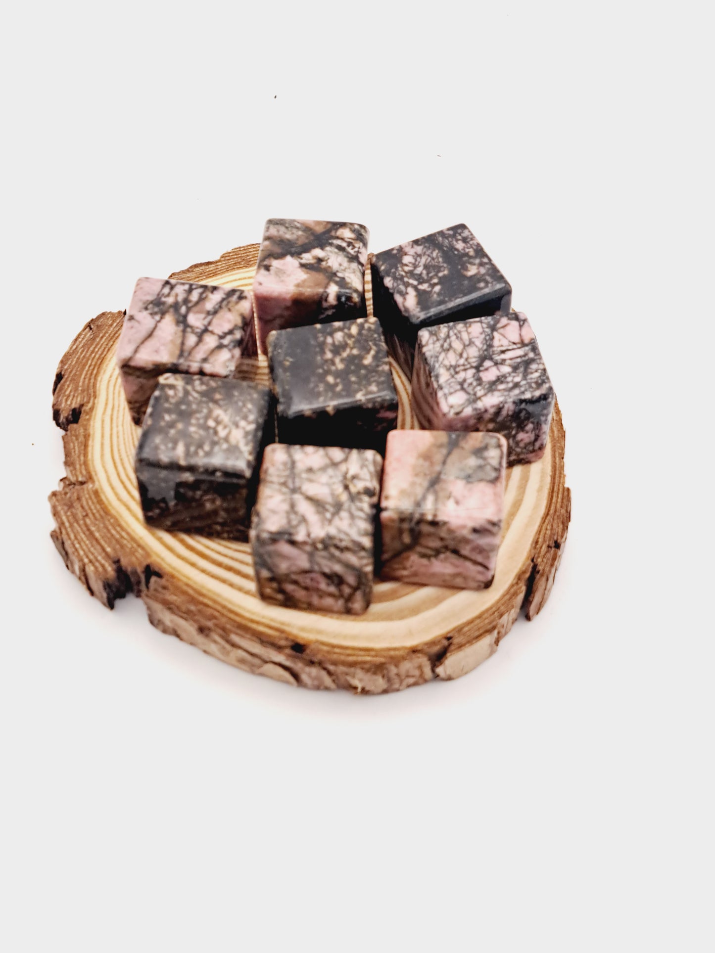 Rhodonite cube