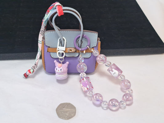 Purple/Grey mini handbag