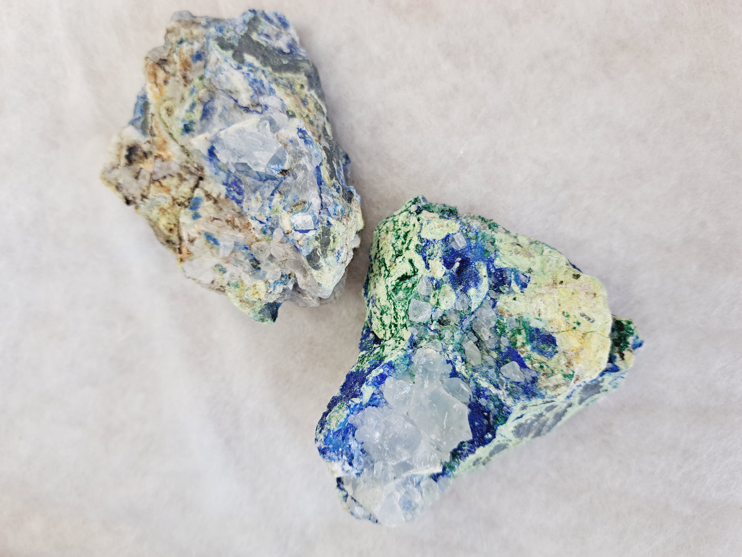 Raw azurite/ malachite