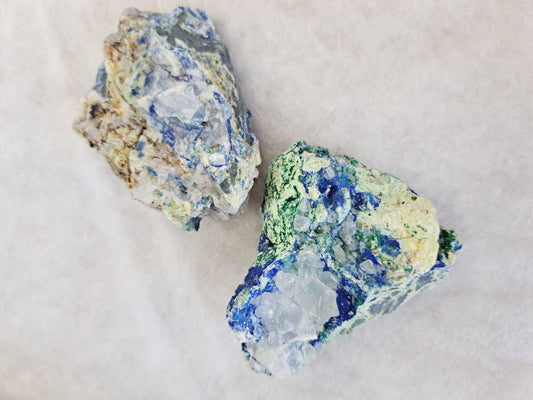 Raw azurite/ malachite