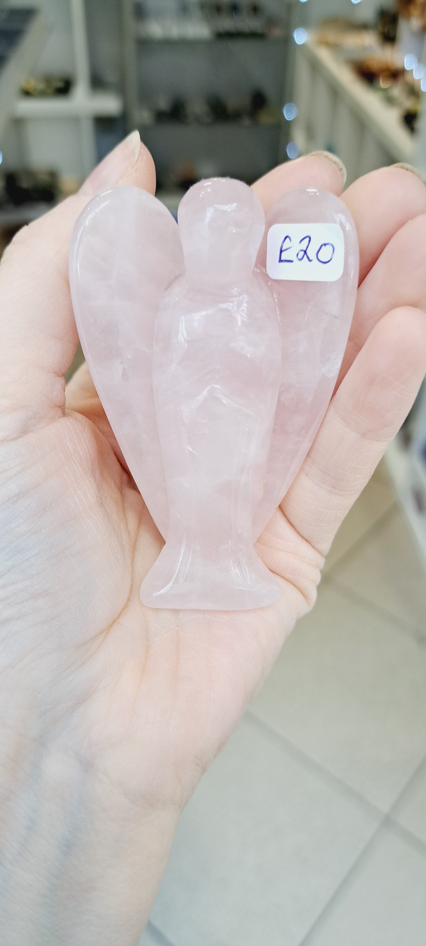 Rose quartz angel