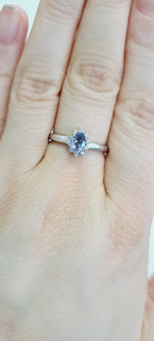 Tanzanite adjustable ring