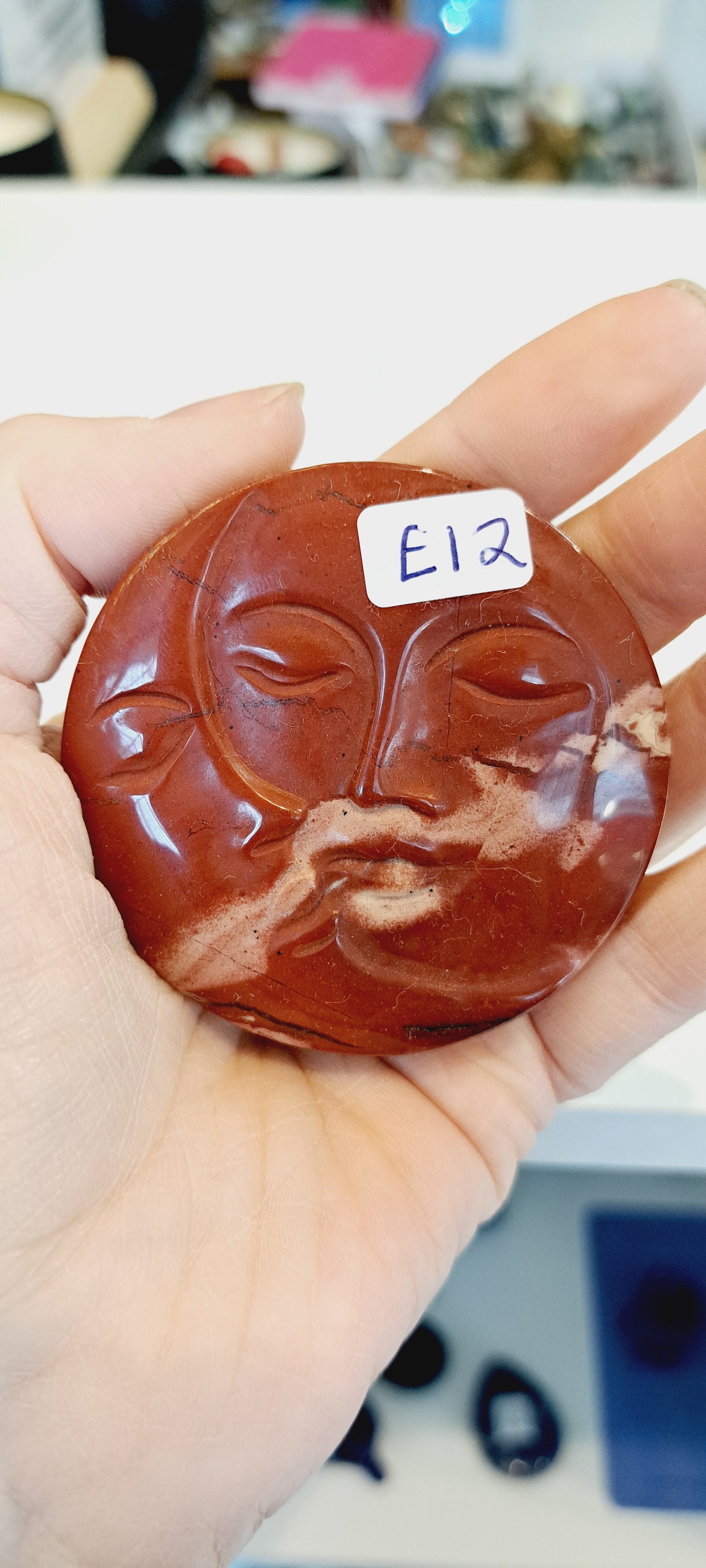 Red jasper moonface