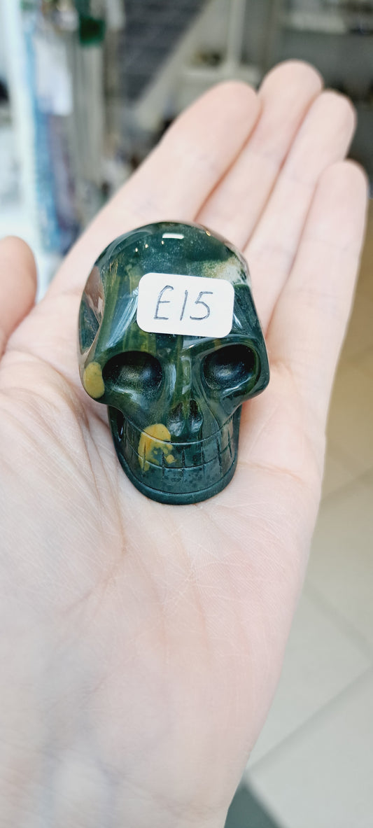 Indian agate skull