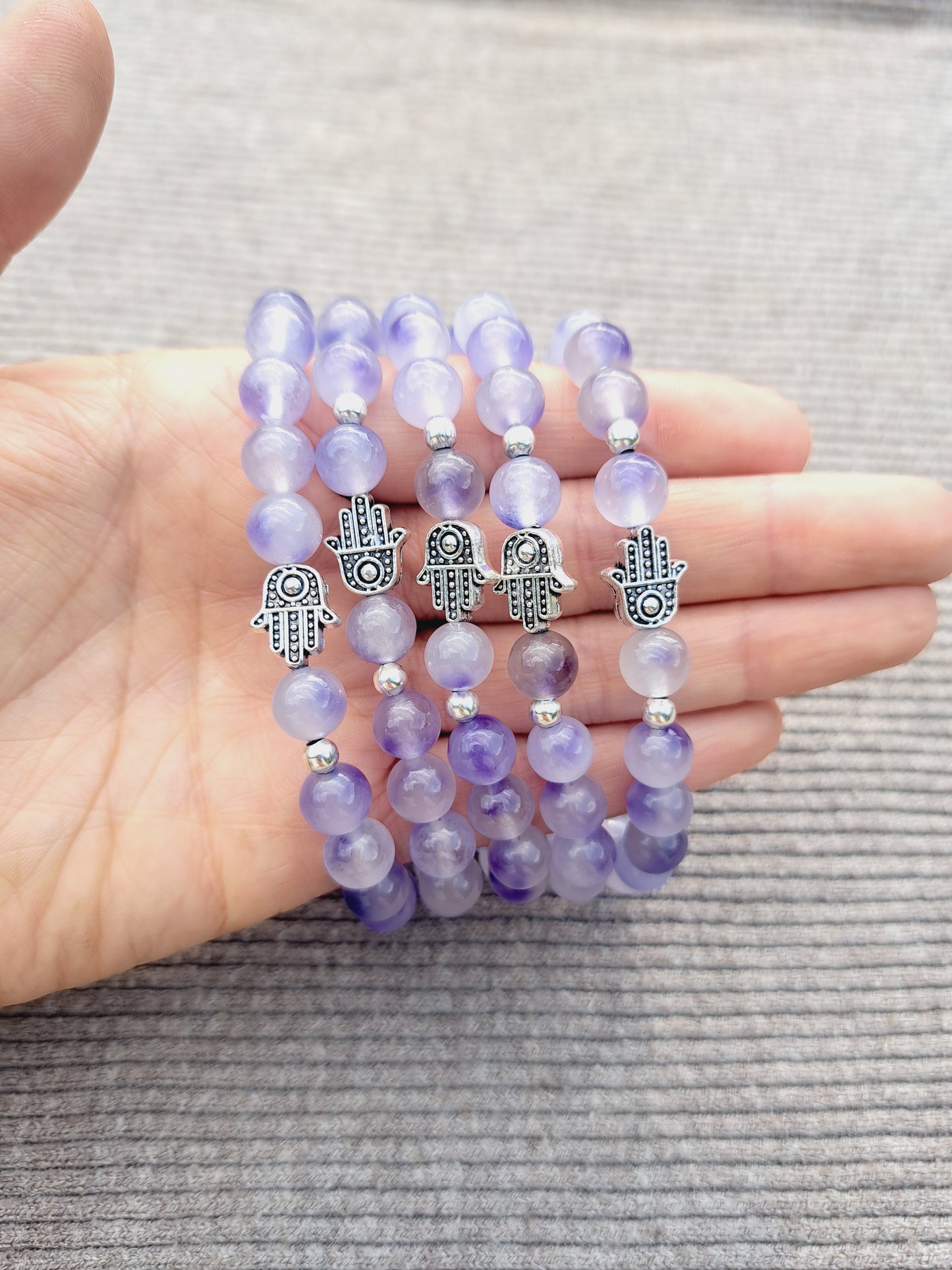 Purple agate bracelet