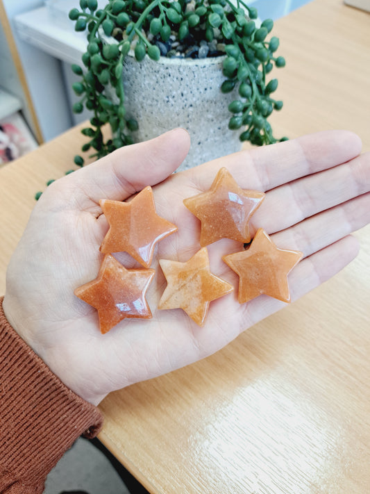 Orange aventurine star