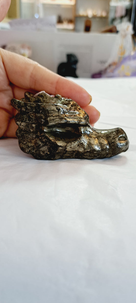 Pyrite dragon head