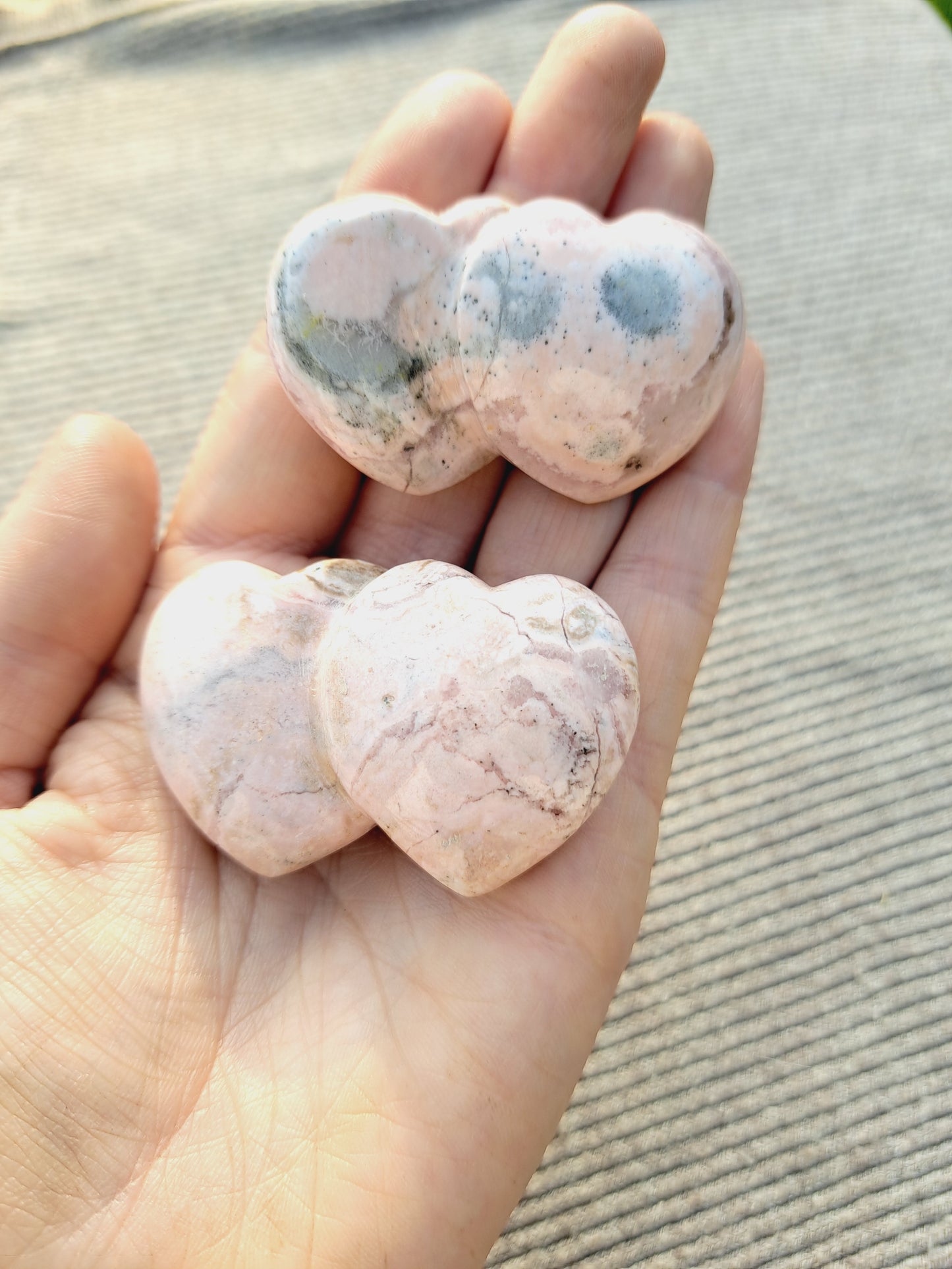 Rodochrosite double heart
