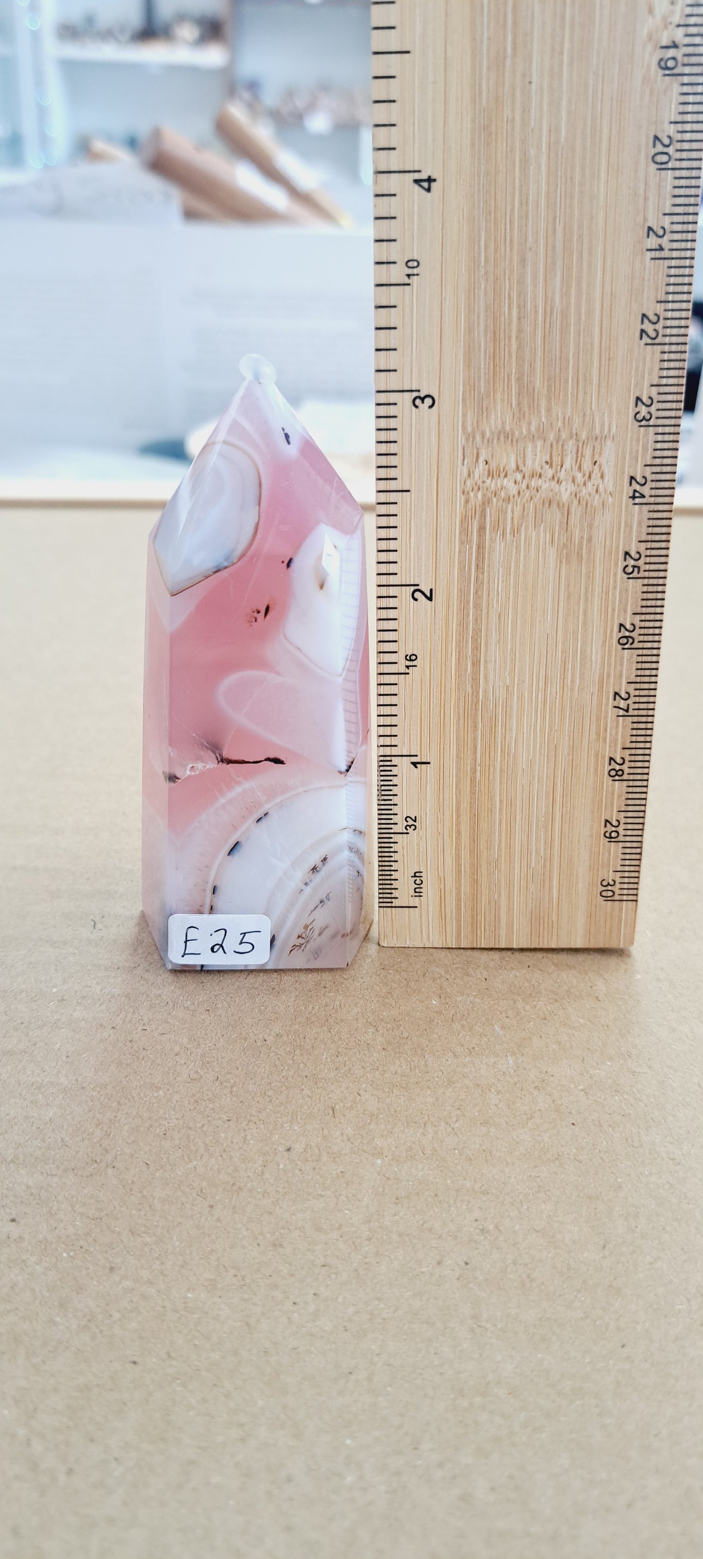 Natural pink jelly agate