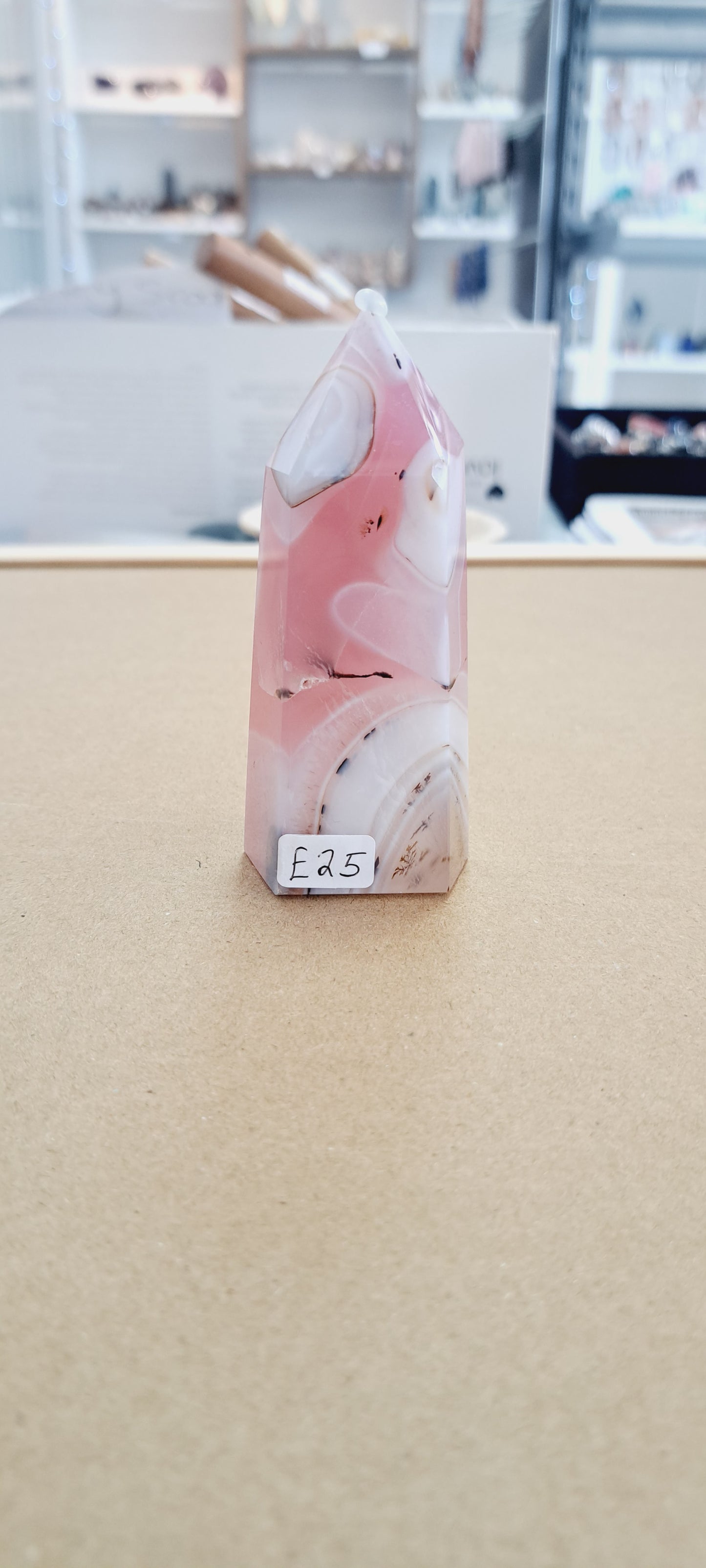 Natural pink jelly agate